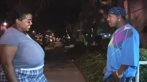 ebony BBW melkt enorme lul tot droog