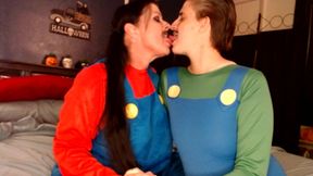 Lesbian Kissing Halloween Cosplay