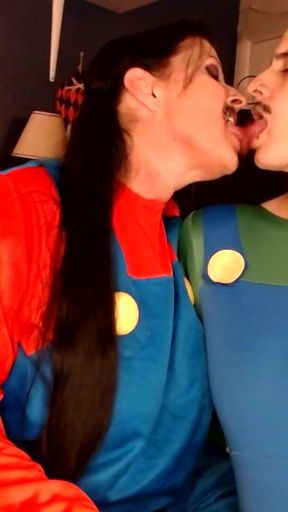 Lesbian Kissing Halloween Cosplay