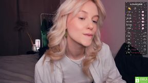 Blonde Teen Camgirl - Homemade solo on webcam