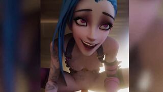 3D Compilation: League of Legends Jinx Head Anal Boned Deep Throat blowjoob Compilation Uncensored