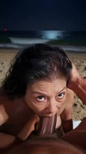 Granny Blowjob big cock at night