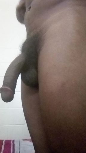Pretty Black Cock Monster BBC Jack off Session
