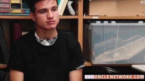 SayUncleNetwork.com - Young perp bounces on officerâs massive black cock raw
