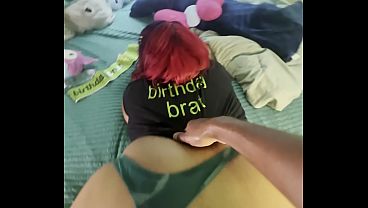 birthday girl wished for a big black dick