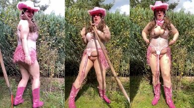 Big Ass Twerking BBW Chokes Camera With Plump Cowgirl Tits And Striptease Dancing