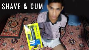 Sri Lanka Faggot youngster shave his salami and nut with PHILIPS OneBlade