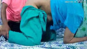 Steamy couple tangled in the kitchen