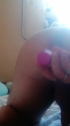 Strapon fucks herself in the ass