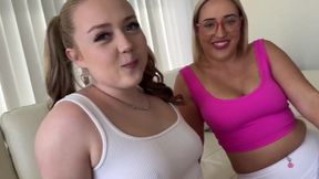 Thick StepSis Duo Drains Balls In Gushing Creampie Game