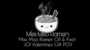Miss Miso Ramen Oil & Foot JOI Valentine’s Gift POV 1080p