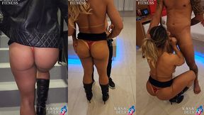 safada chegou no motel e comecou a se exibir na escada e quando entrou no quarto ja foi logo caindo de boca na rola do comedor tatuado