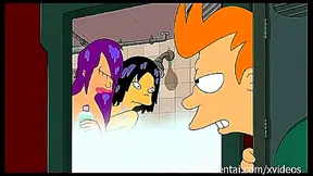 Leela, Amy Fry Heat Up the Future in Steamy Futurama Shower Encounter