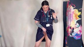 Nurse Ffw Is Gagging for a Cigarette & a Piss