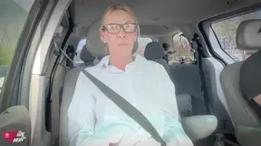Blindfolded blonde biker babe gets used on highway