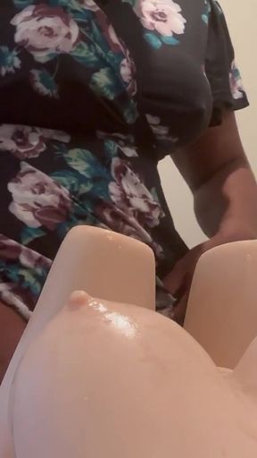 Thrilling moment from &quot;POV Of Big Tit Crossdresser Fucking, Moaning, and Humping Sex Doll Until She Shoots Cum All Over It&quot;