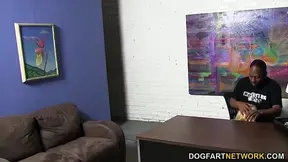Amber Steel gets on her boyfriend and gives him a sloppy BJ.