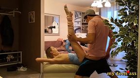 Teen gymnast Olivia Westsun again shooting in anal porn (part 1)