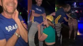 fiz um boquete em desconhecido em festa na comemoracao do jogo do brasil