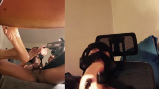 Gagging On Chad White Dildo While Stroking My Greasy Pole