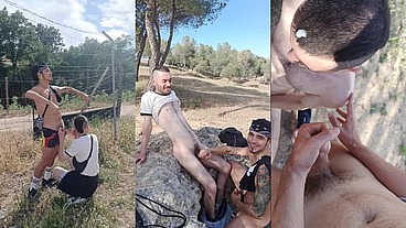 EXHIBITIONIST FUN!!! BY LEO BULGARI, XISCO FREEMAN & JEY DRAGON - FULL AMAZING OUTDOOR VIDEO!!!