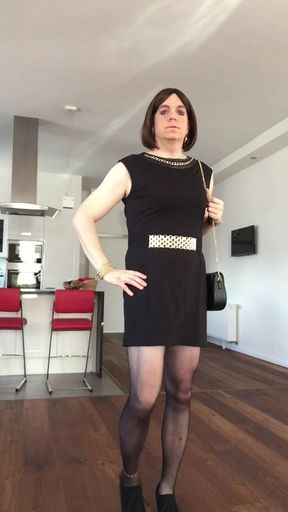 Nicki-Crossdress - beautifull Mini-Dress and sexy Pantyhose (c)2016