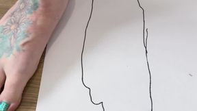 Outline of my giant foot
