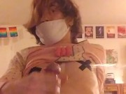 Bunny Pajamas Twink Has A Quick Tug