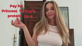 Pay for Princess Nancy's protein bars