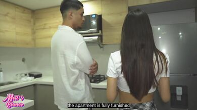 Teen stepdaughter sucks and rides his realtor brain for a house and a hard anal ride