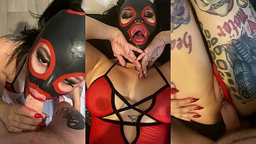 Satanist Rubber Doll With Huge Tits Sucks & Fucks