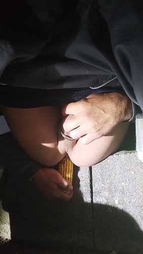 Anal at Work with Corn Cob