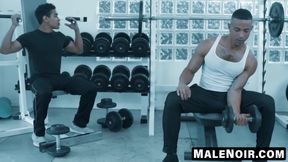 MaleNoir.com - Gym buddies Mateo and Zario ditch weights for hot sex