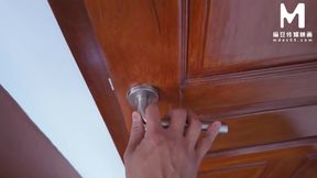 Petite Japanese teen begs for sex at my place - POV action