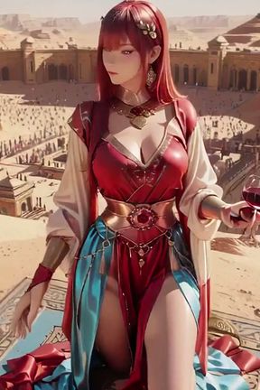 Red Queen in the Desert! Lazy Afternoon in the Golden Palace.