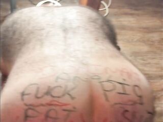 Part three. Humiliating piggy making him clean up with a surprise ????