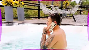 Married coworker cheats with girlfriend's two best friends by the pool