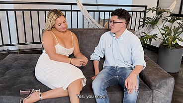 Get Me Pregnant! Colombian Blonde MILF Fucks Her Nerd Step-Son and He Cums Inside Her! FULL 4K VIDEO