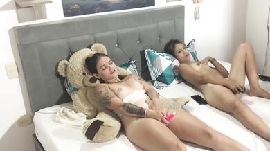 I MAKE A VIDEO WITH MY GIRLFRIEND AND MY LOVER MASTURBATING.