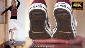 Merciless Trampling in Converse by Alina - Part 1 of 2 (4K) - Cockbox Trampling in Chucks