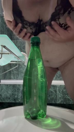 Anal Fuck with a 50cl Water Bottle