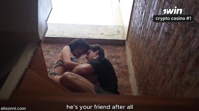 Her braces glinted as he soothed her tiny pierced lips