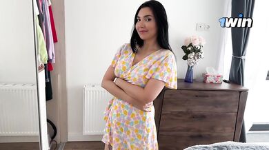 I got naked in front of my stepbrother! What a big cock he has.