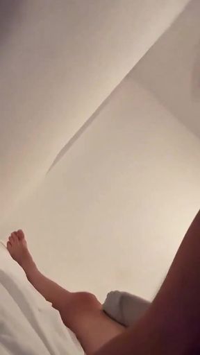 Wife takes a risk with a completion in the pussy   Clip 1