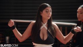 Slayed Violet Myers Submits Her Big Natural Tits to Vicki Chase