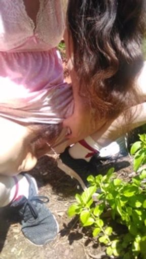 Beautiful Hirsute Horny Hairy Pink Pussy Pisses Pee Urine Fetish Earth Peeing Goddess Onlyfans Slut