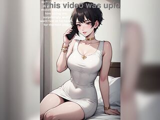 Luring captions slideshow whith white female Ai manga model