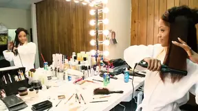 Riyanna Skie Bends Over so He Can Jizz on Her Black Bubble Butt