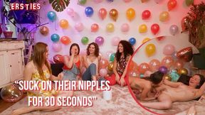Blindfolded Desperation - Lesbians Explore Their Limits in a Sizzling Game of Truth or Orgasm&#x1F4A6;