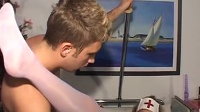 Mature Nurse MILF Takes Thick Cock Deep in Ass